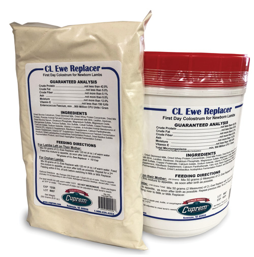 Bucket and Bag of CL Ewe Replacer