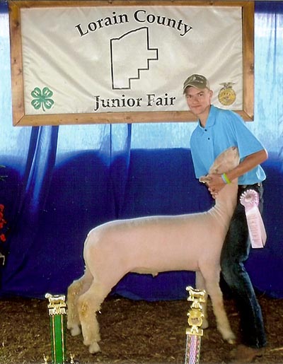 Frank Krupka Reserve Champion White Face Lamb Lorain County Ohio